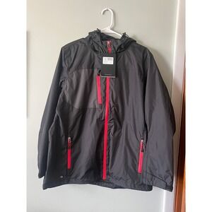 StormTech Rain Jacket Coat Outdoor Waterproof Black Red Women Size XL NWT